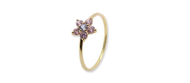 Anillo Orla Basic Dalia Rosa